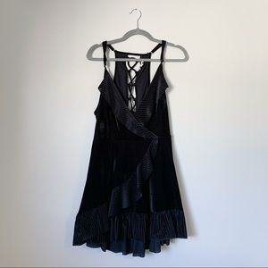 POL Kari Corset Bodice Velvet Dress